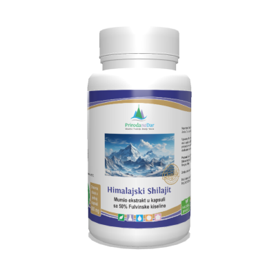 Himalajski Shilajit u kapsuli - tibetanski mumio 50% fulvinske kiseline 60 x 500 mg