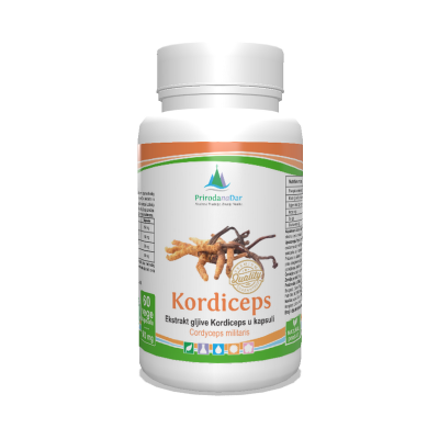 Kordiceps gljiva (Cordyceps Militaris) – lekovita pečurka u kapsulama sa 30% beta glukana 60 x 500 mg