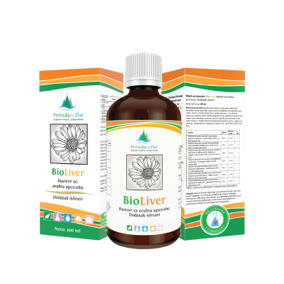 BioLiver kapi za čišćenje masne jetre i protiv visokog holesterola, triglecirida i ateroskleroze 100 ml