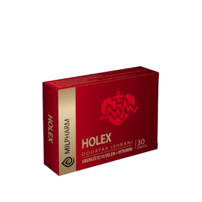 Holex tablete za srce sa sremušem, zovom, Q10, selenom i vitaminima - 30 tableta x 700 mg