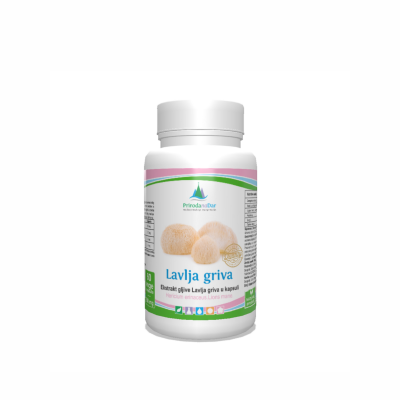 Lavlja griva gljiva (Hericium erinaceus) – lekovita pečurka u kapsulama sa 30% beta glukana 60x 500 mg