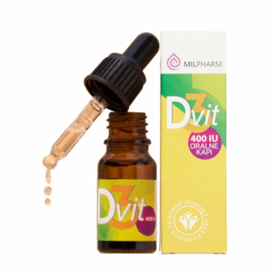 Vitamin D3 uljani rastvor u kapima od 400 IJ - bočica sa pipetom od 10 ml