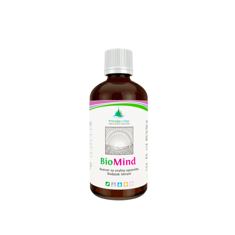 BioMind kapi za bolju koncentraciju i memoriju, protiv depresije i anksioznosti 100 ml