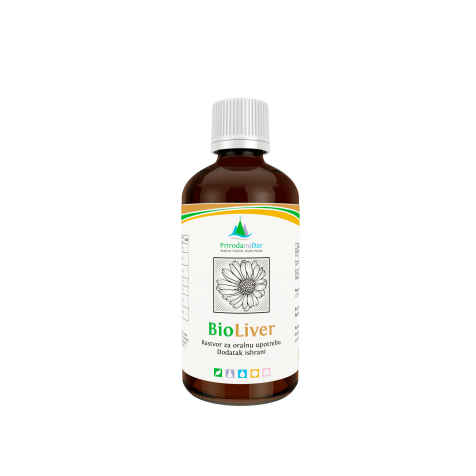 BioLiver kapi za čišćenje masne jetre i protiv visokog holesterola, triglecirida i ateroskleroze 100 ml