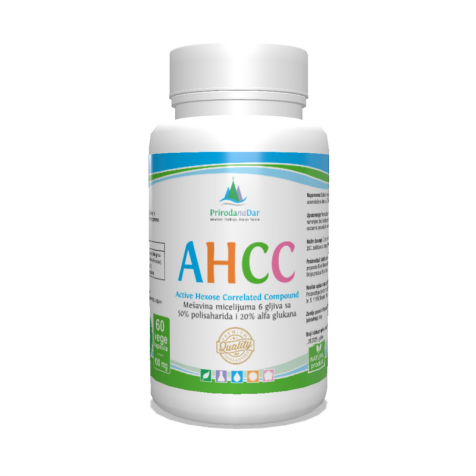 AHCC u kapsulama sa 50% polisaharida i 20% alfa glukana 60 x 400 mg