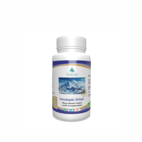 Himalajski Shilajit u kapsuli sa 50% fulvinske kiseline 60 x 500 mg - Mumio sa Tibeta