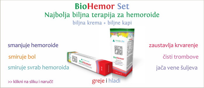 BioHemor Set najbolja terapija za hemoroide biljna terapija za šuljeve